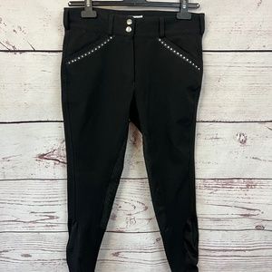 Dover Saddlery Silicone Knee Patch Breeches | Black | 28R